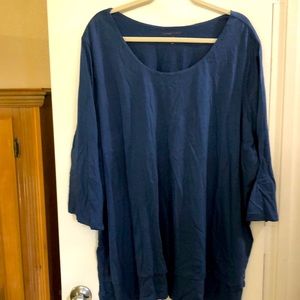 Womens 3x plus Blouse Cotton Stretch